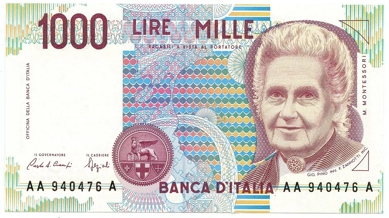 Hai le mille Lire con Maria Montessori? Ecco quanto costano