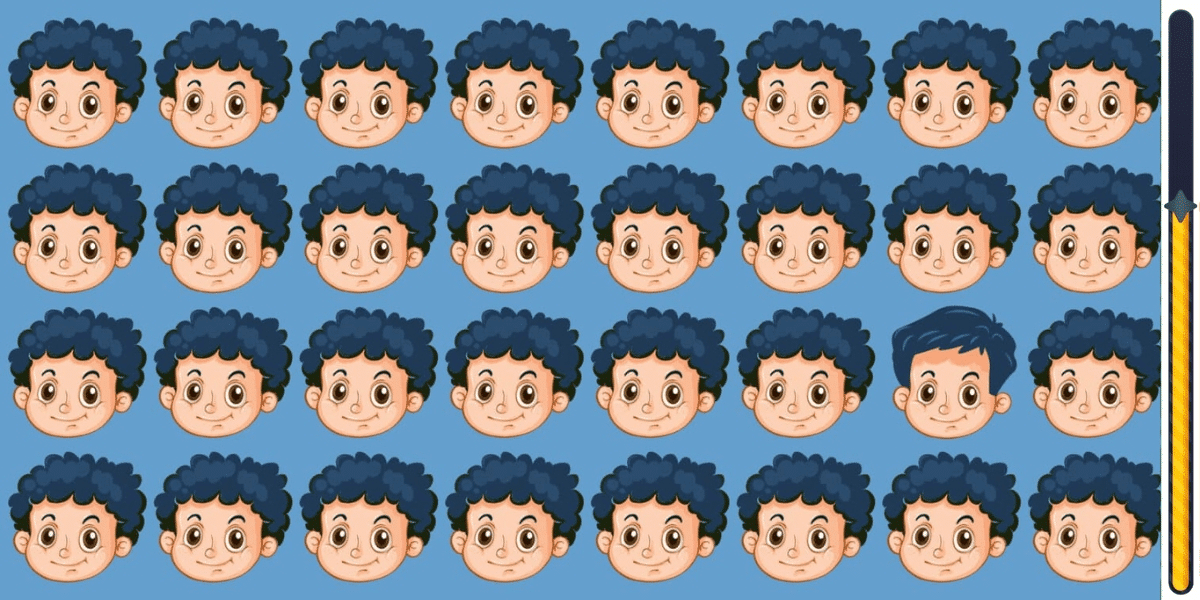 Sfida visiva: riesci a scovare l’elemento fuori posto nel volto di un bambino? Dimostra la tua attenzione ai dettagli individuando l’intruso in meno di 6 secondi!