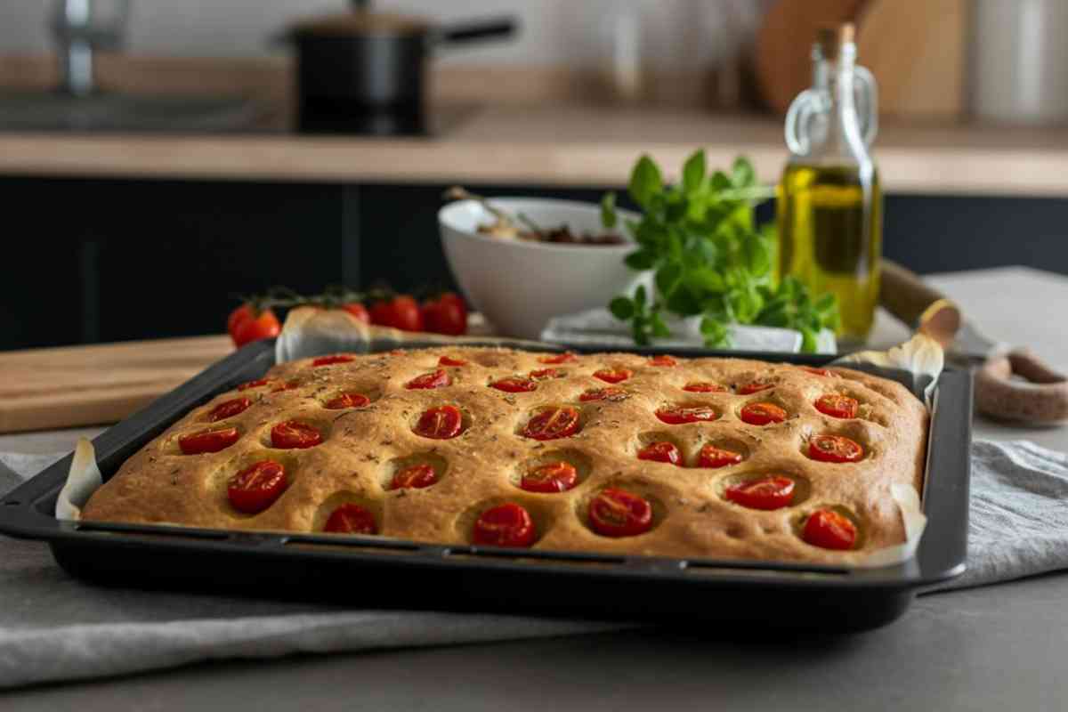 Come fare focaccia con pomodorini e origano