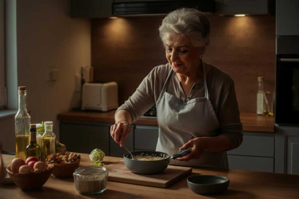 Risotto della nonna, delizioso piatto aromatizzato al Mediterraneo: semplice ed economico